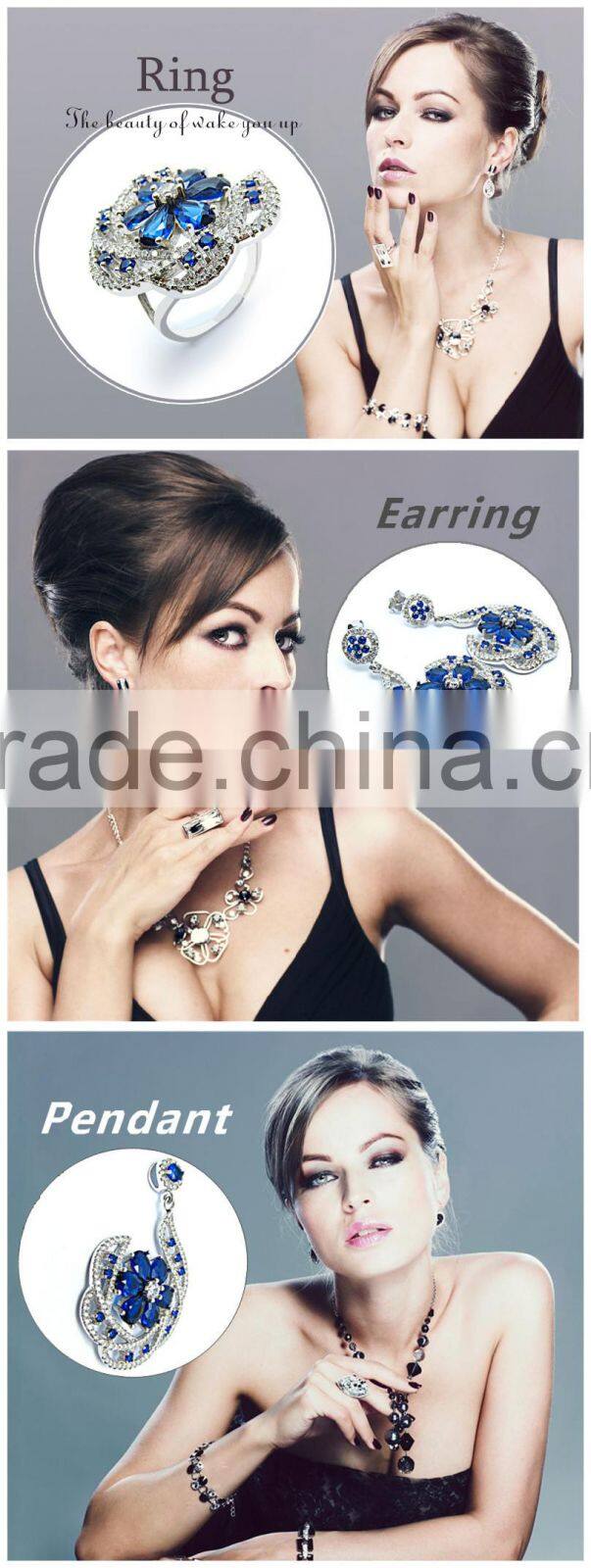 Sheng lei shi jewelry limited wholesale fashion african jewelry sets rhodium plated jewelry sets for ladies