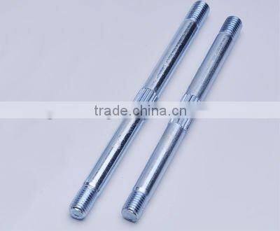 blue zinc plated straight knurled steel stud