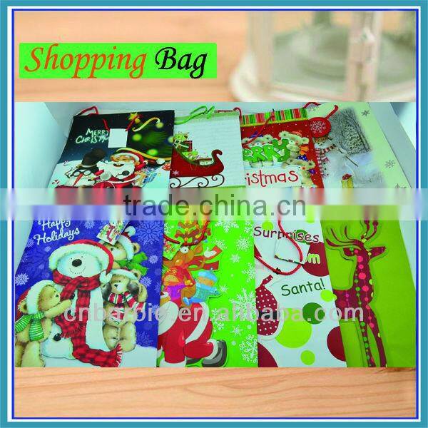 3D reindeer xmas handmade gift paper shopping bag