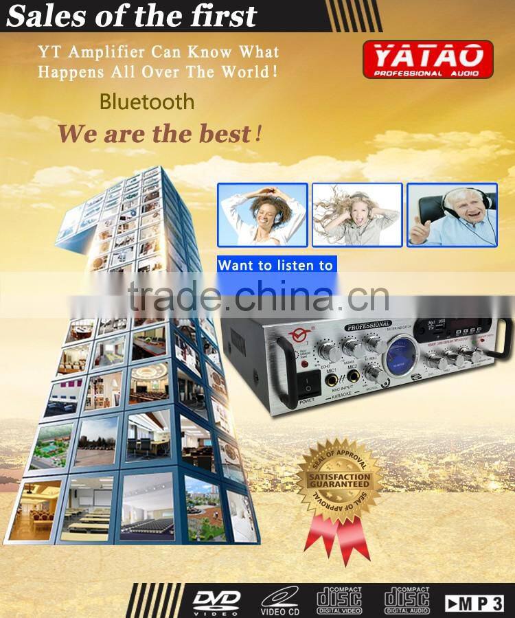 Professional Karaoke Amplifier With Mixer YT-BT340 with USB/TF/FM