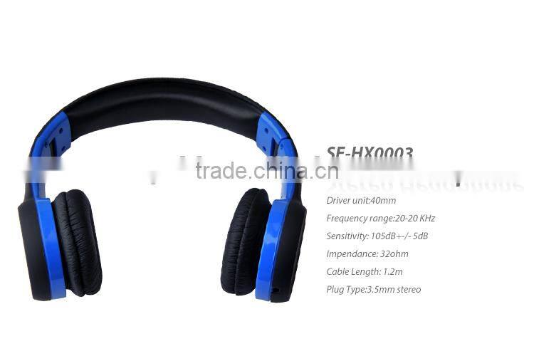 foldable headset Working with All 3.5 mm Music Device, Laptop, Tablet PC, Smart Mobile Phone