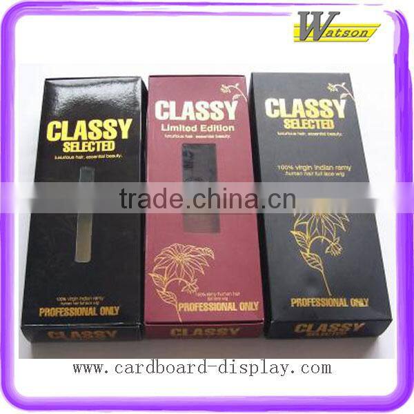 Printed Hair Extension Cardboard Packaging Box