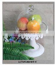 Butterflies White Decor Pedestal Round Plate Wedding