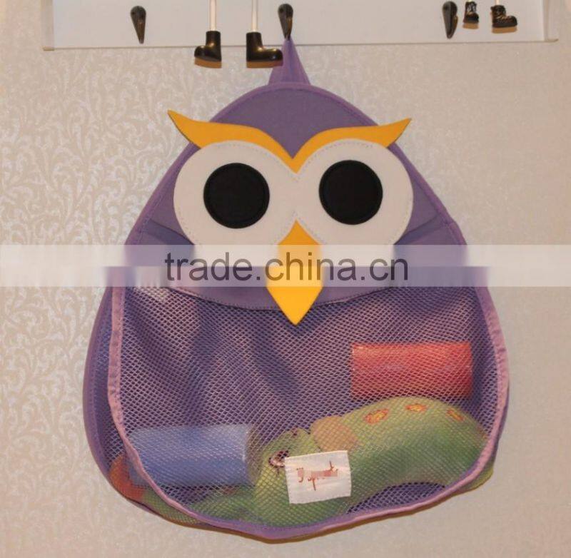 Baby Bath Toy Organizer - Bath Toy Holder for Tub with 1 Strong Suction Cups and Large Bath Toy Storage Bag