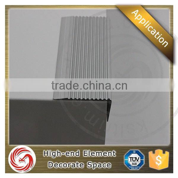 L shape aluminum floor stair nosing strips for indoor stair