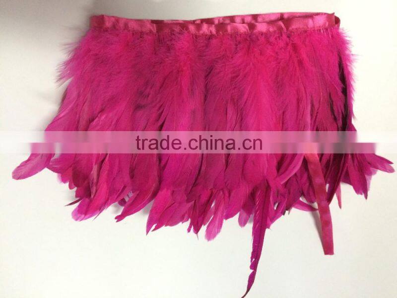 Wholesale Handmade Black Rooster Feather Cape Shawl For Wedding Dress Decoration