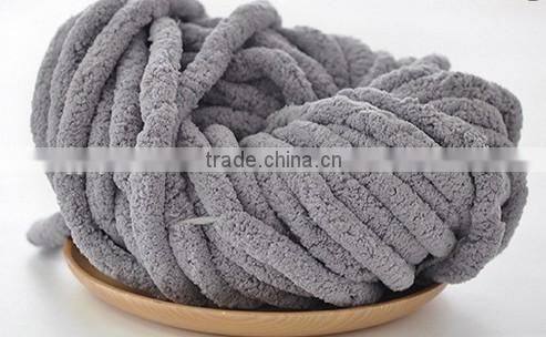 100%polyester/wool/acrylic big loop thick fancy roving yarn for knitting caps/scarves