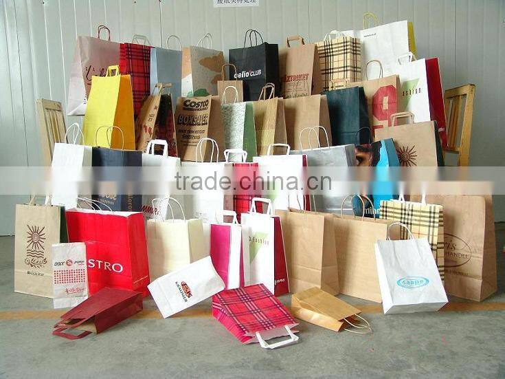square bottom/Shopping carry/grocery paper bag making machine