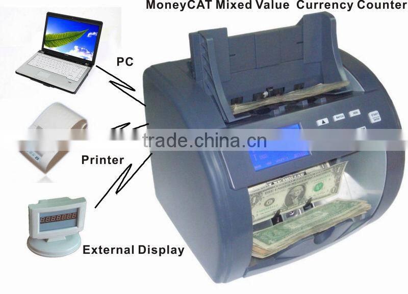 Mixed Notes Currency Counter/Money Counter/Bill Counter with UV,MG/MT,IR Fake Note Detection for USD&Swiss Franc(CHF)