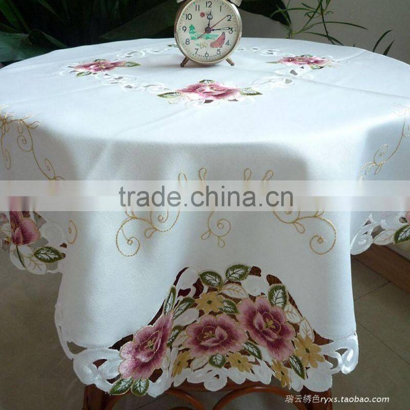 100% Polyester TC CVC WATER RESISTANT Table Cloth for round table