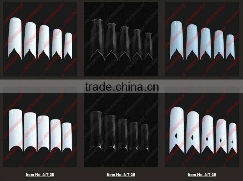 Nail Tips Natural French Acrylic Artificial False Nails+wholesale