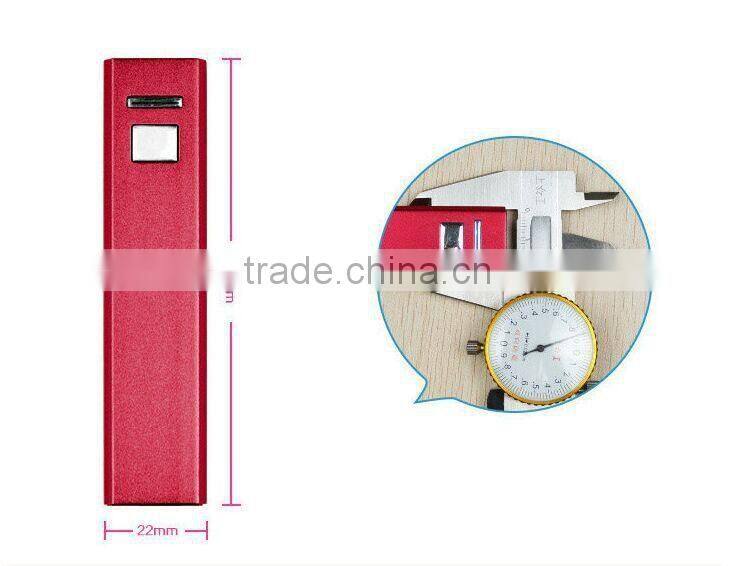 Portable power bank cuboid power supply for smart phone emergency use with LED light