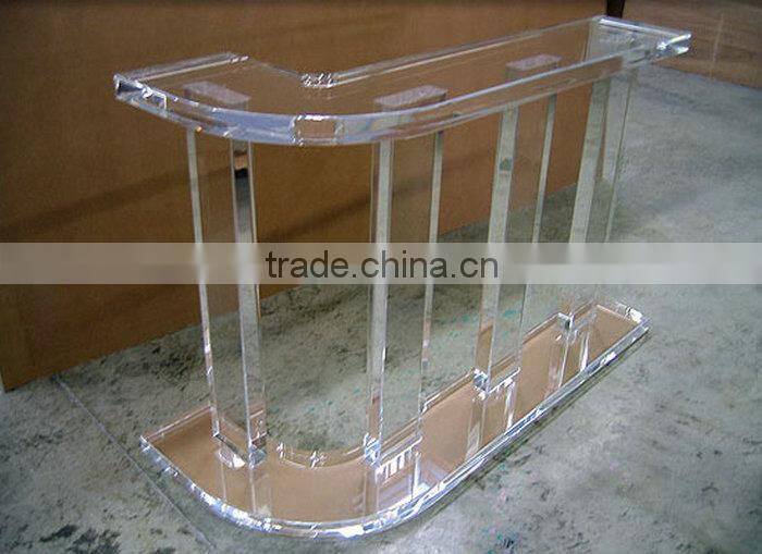 Fashion high end custom acrylic bar table,with colorful light for different colors