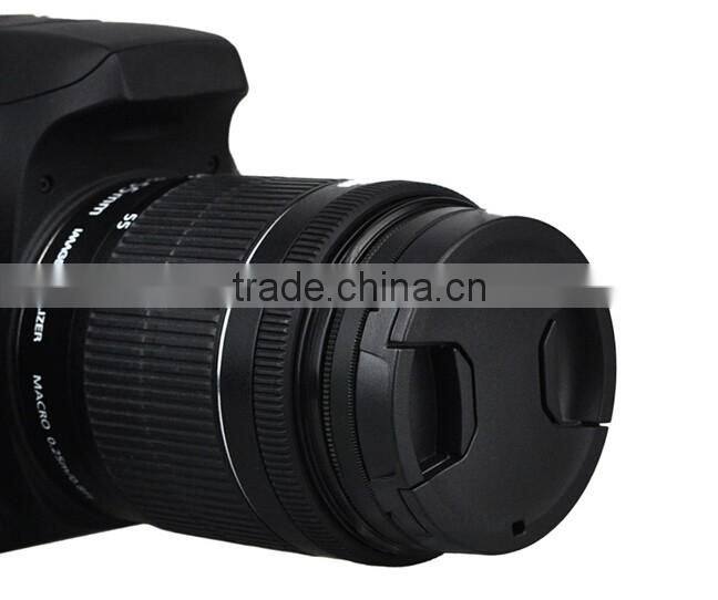 Kiwifotos Custom Lens Cap 55mm ABS Snap-on Lens Cap 55mm For Canon With lens Cap Keeper Hole