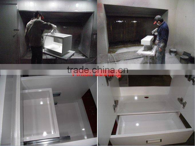 Hot sell White floor-mounted tall bathroom corner cabinet