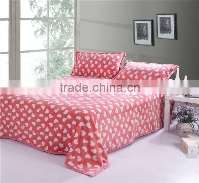 100%Polyester Printed Coral Fleece/Flannel Fleece Blanket