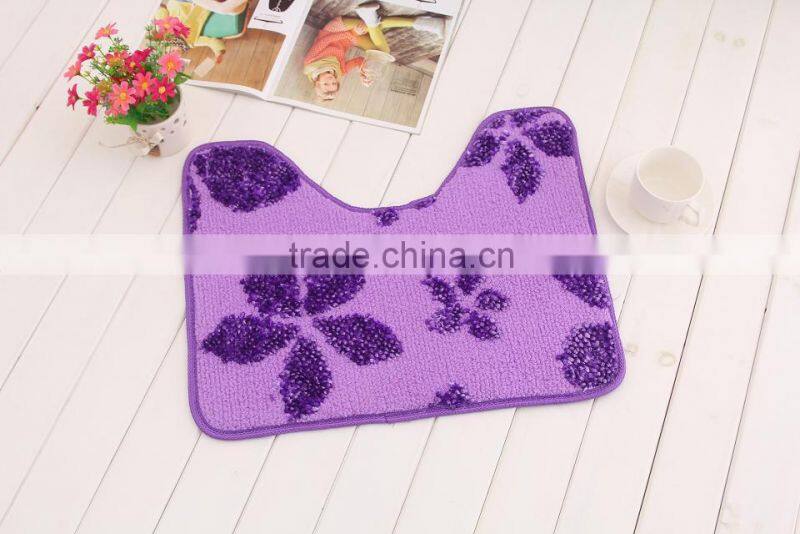 2015 New design 3D chenile bath mat 3 sets/printed mat 3sets/memory foam bath mat 3sets