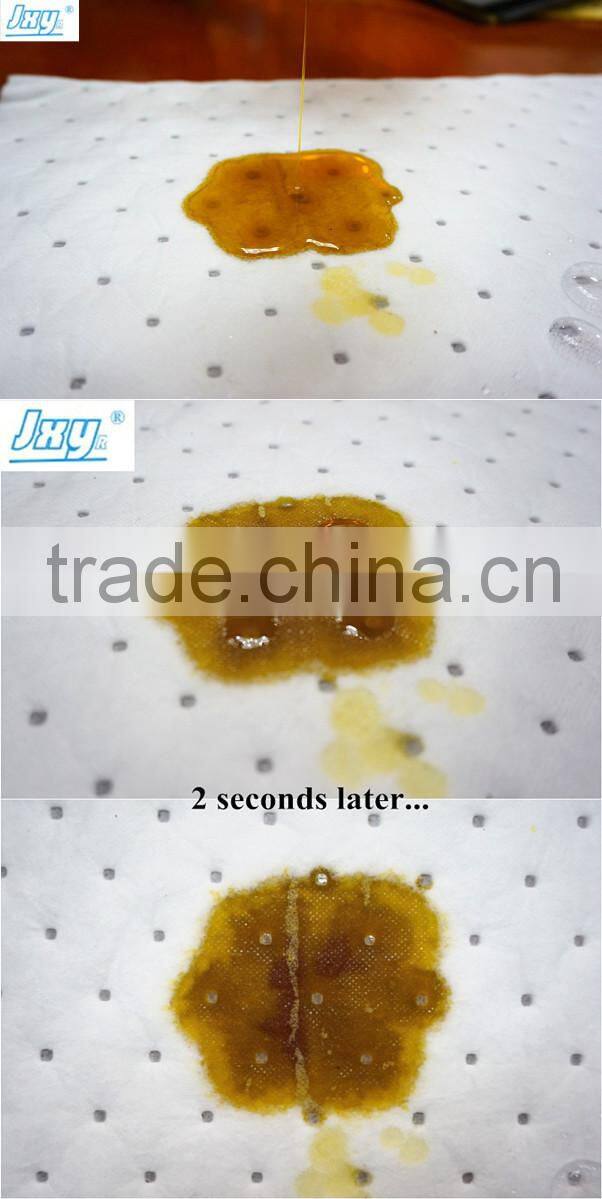 100% Polypropylene Spunbond Oil Only Heavy Weight Sorbent Pads/Dimpled&Perforated