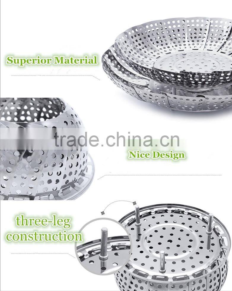 Wide-used Durable Kitchen Accessories SS201 Steaming Tray Fruit Bowl