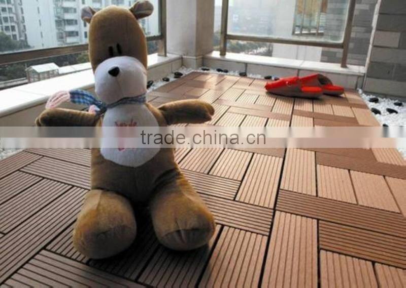 non-slip wood composite decking tiles for interlocking composite deck tiles