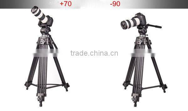 Professional Video Tripod heavy duty with fluid pan head for camera film photography WT717