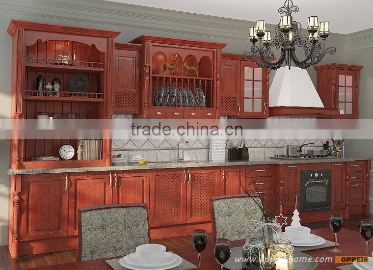 Guangzhou Wholesale American Style Solid Wood Kitchen Cabinet