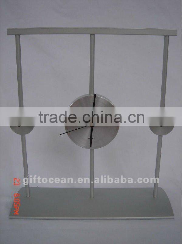 aluminum art metal desk clock,metal crafts table clock