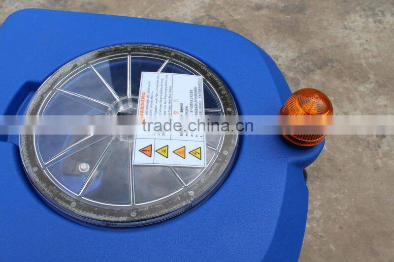 Smart control compact ride on floor scrubber