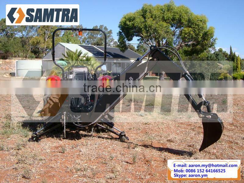 Tractor Backhoe Loader, LW Backhoe Digger with Thumb Grab