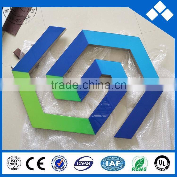 2015 waterproof large hot sales used outdoor illuminated signage acrylic led sign