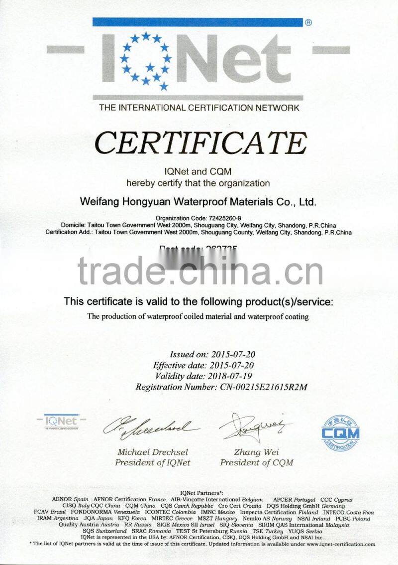 Roof PVC waterstop membrane foil