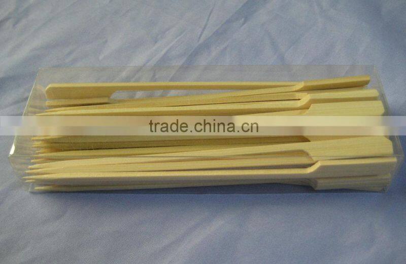 Bamboo flat skewer for BBQ with 20cm, 25cm, 30cm long size, food safe bamboo stick