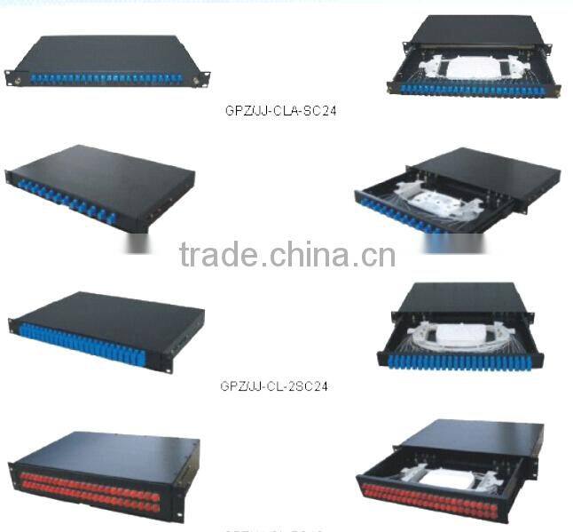 1U/2U 12port/24port SC Slidable Rack-mount Fiber Optic Patch Panel