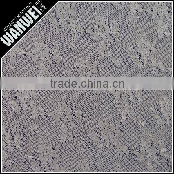 new manufactur mading navy gray elastic bright nylon spandex hollow lace fabric for spring and summer dress 4231