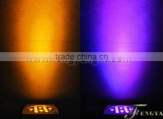 12pcs 18W 6 in1 RGBWA+UV Wireless led flat par 64 can