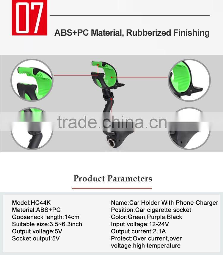 China supplier car support dual usb car charger cigarette in-car smartphone accessories