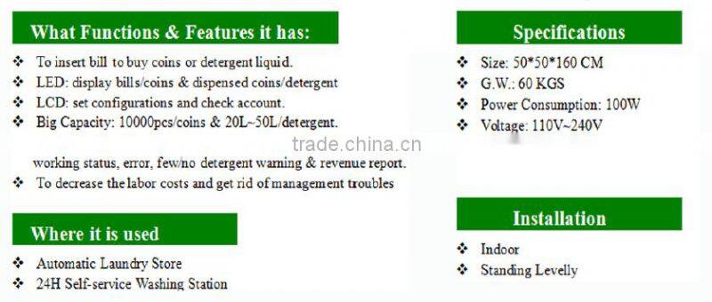 Coin Vending Machine using in Laundry