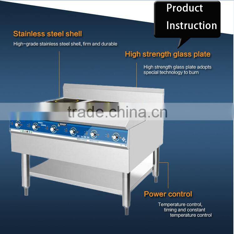 6 heads 2KW each wok commercial industrial electronic induction cooker cooktop with stainless steel M635