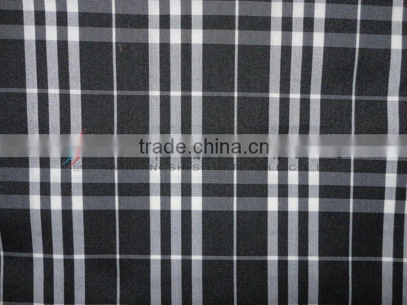 black and white check and plaid yarn dyed fabric for shirt