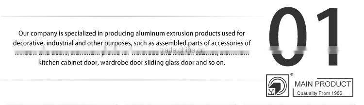 Aluminium profile sliding wardrobe door frame system