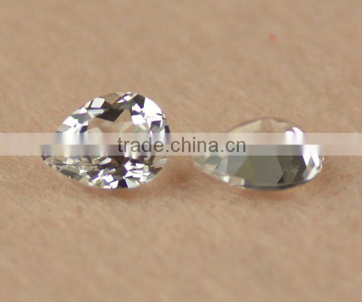 pear cut accessories 12# white corundum rough gemstones for jewelry wholesale china