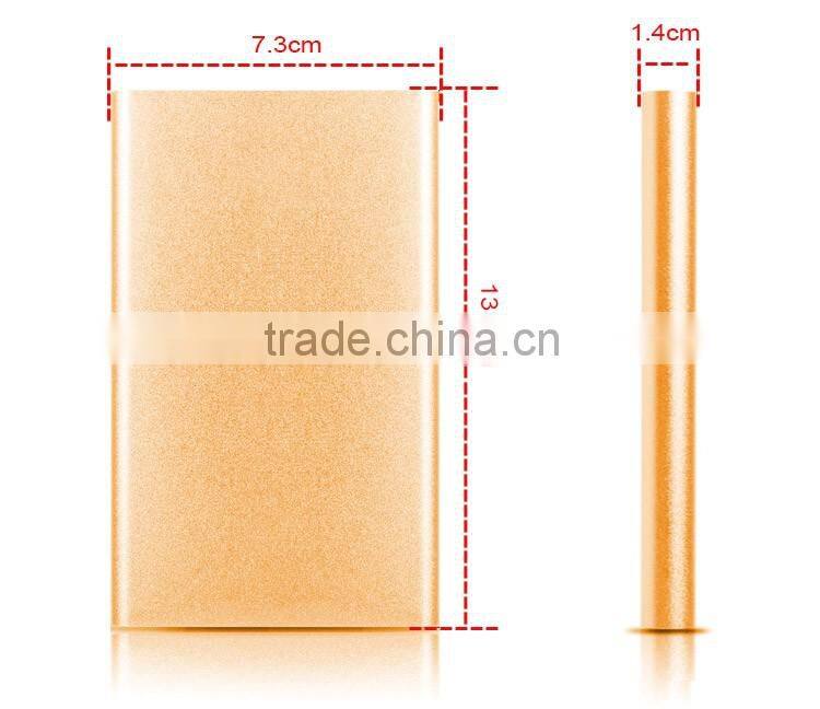 quick charge 2.0 aluminum smart power bank 10000mah