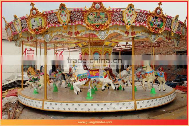 Joyful! luxury outdoor kids fairground carousel ride for sale