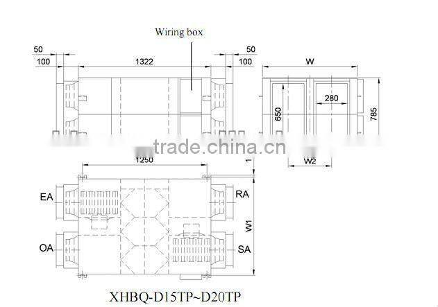 Quiet operation by-pass function suspended type heat exchanger
