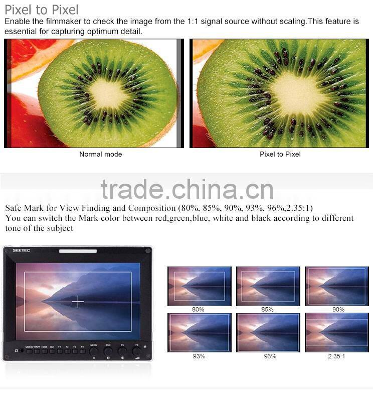 7" aluminum design IPS 1280x800 camera-top monitor HDMI SDI input and output high brightness photography equipment