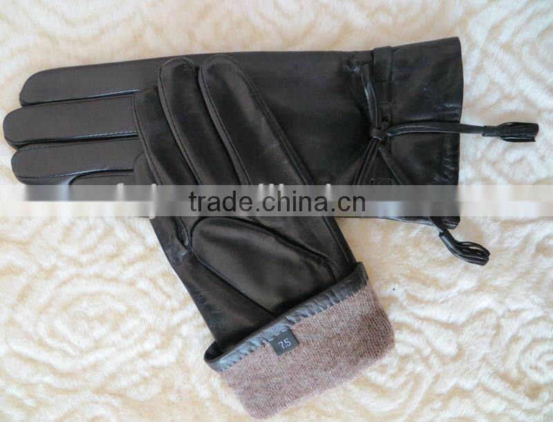 2016 stylish wool lined women fashion wear leather gloves