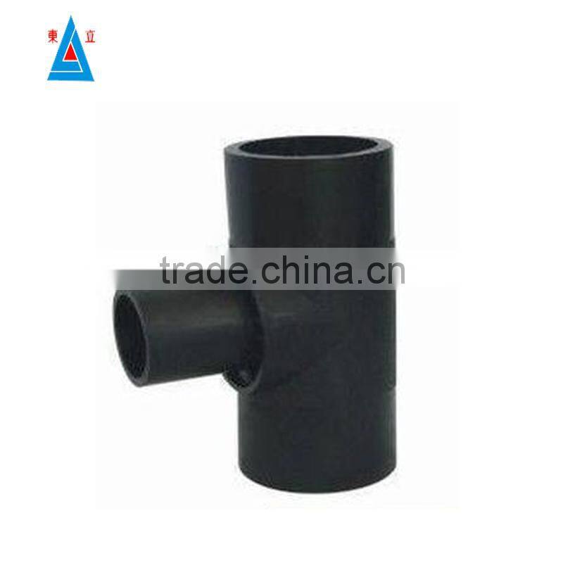 HDPE Pipe fittings 160mm*110mm reudcing tee ISO4227 Standard