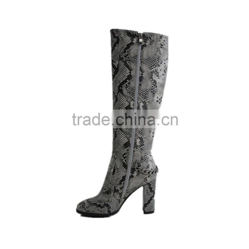 chunky heel fur lining thigh high platform boots for women