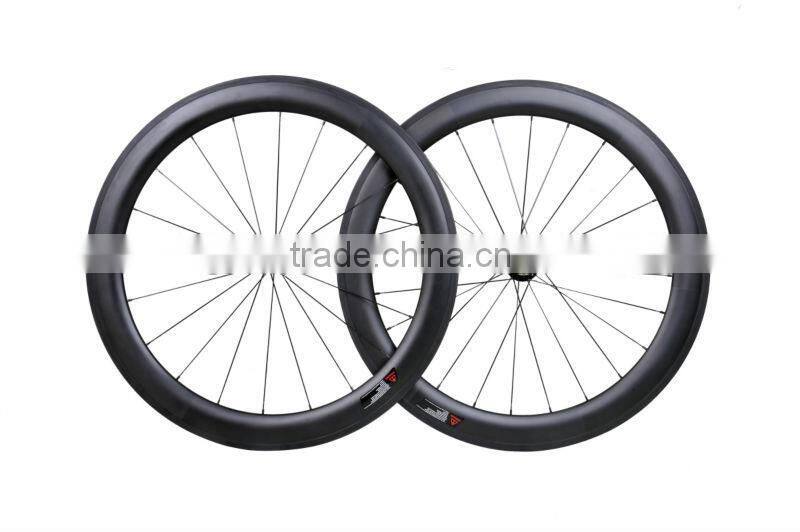 New Arrival Carbon Bicycle Clincher RimCarbon Aero Road Bike 60C Clincher Wheelset 60mm Clincher 60mm Stiffness Road Racing