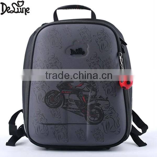 Simple design black color two large compartments school bag